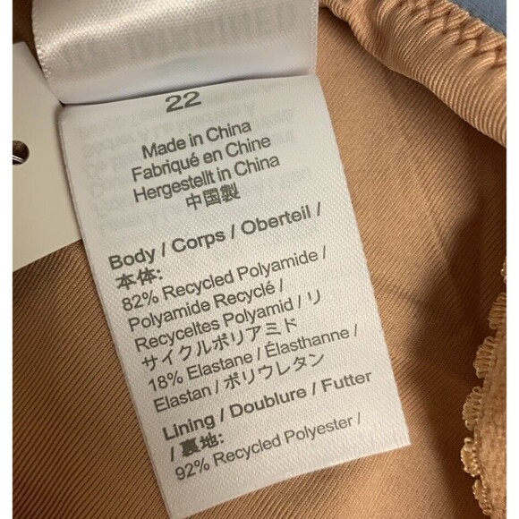 J.Crew Square Neck Bathing Suit Women’s Size 22 One Piece Ruching Blue BF179 New - Picture 7 of 10